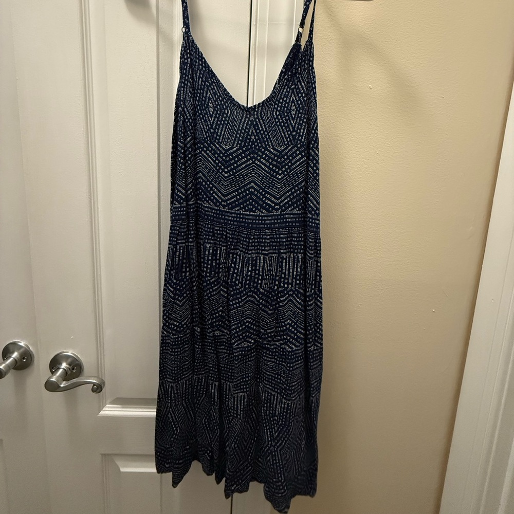 RVCA Navy and White print dress